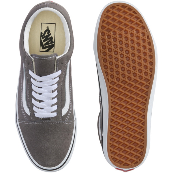 2026 Vans Old Skool Shoes VN0A4BV - Pewter / True White